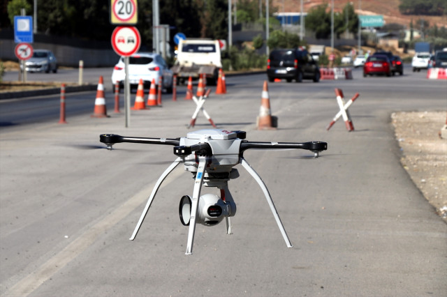 HATAY'DA DRONE DESTEKLİ TRAFİK UYGULAMASI